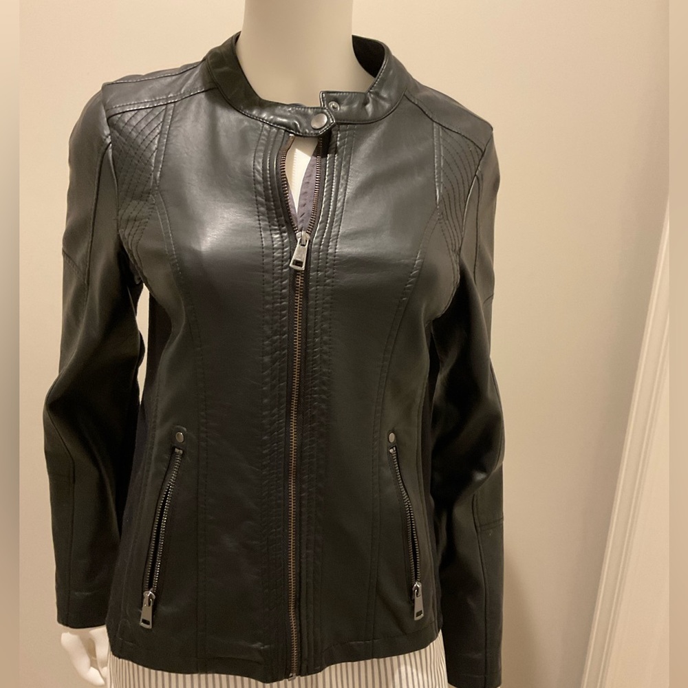 a.n.a Women’s Faux-Leather Racing Jacket